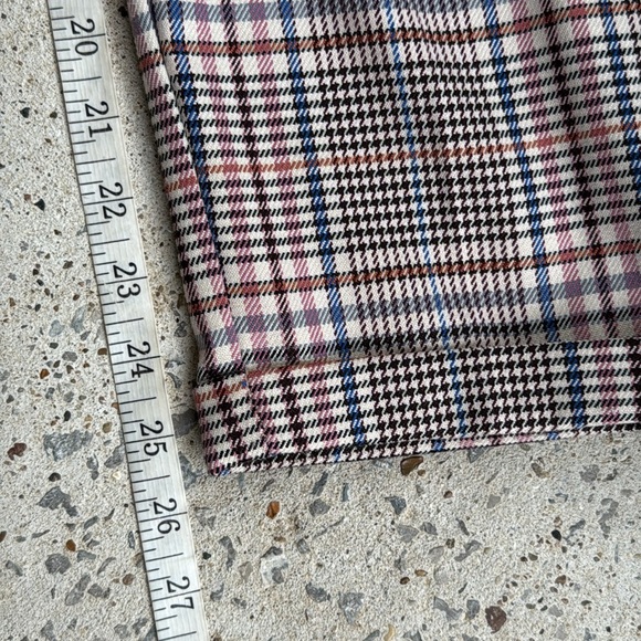 By Anthropologie Malcolm Plaid Tapered Trousers Size 4 - Picture 11 of 14